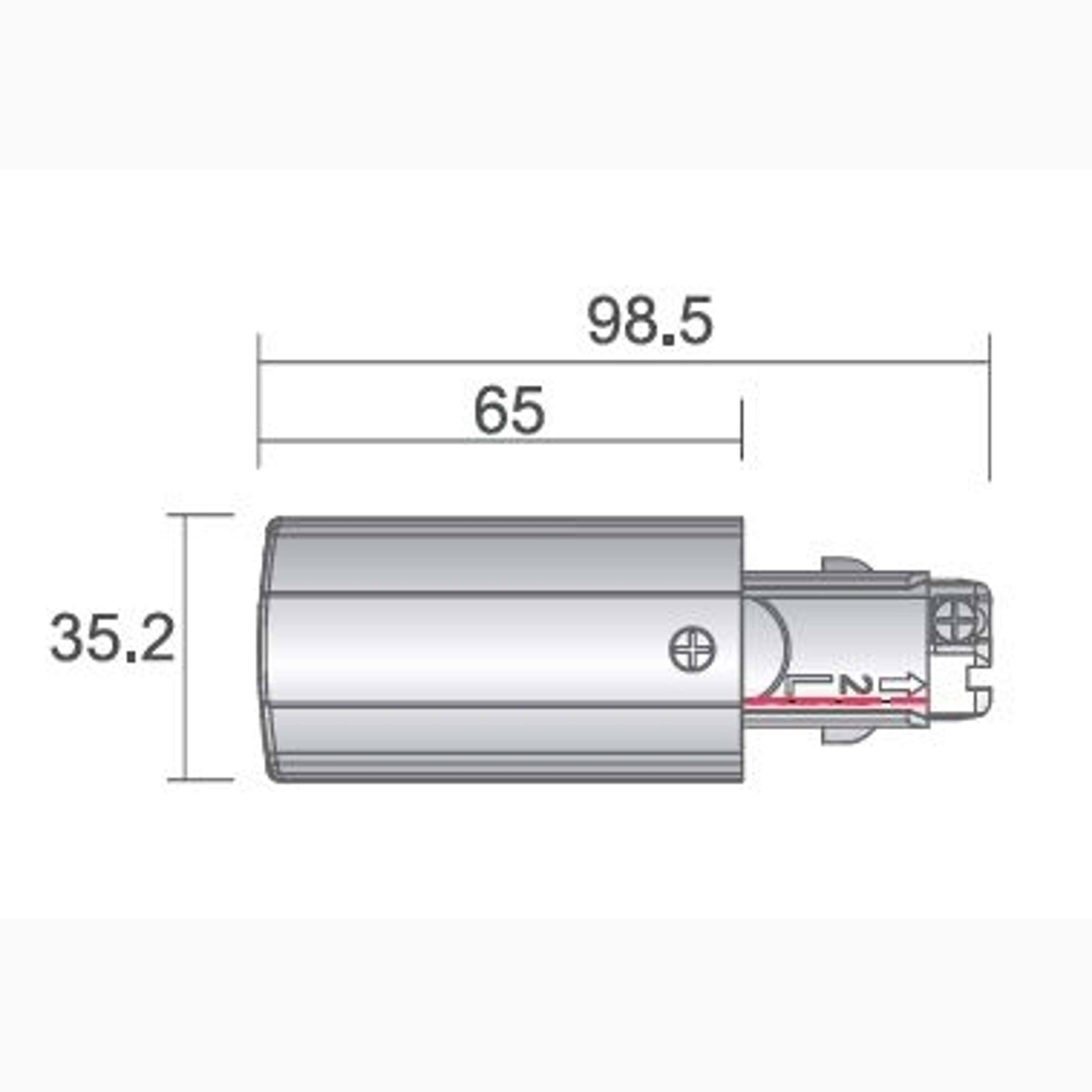 A-Track 3-fase Voeding Links Zwart