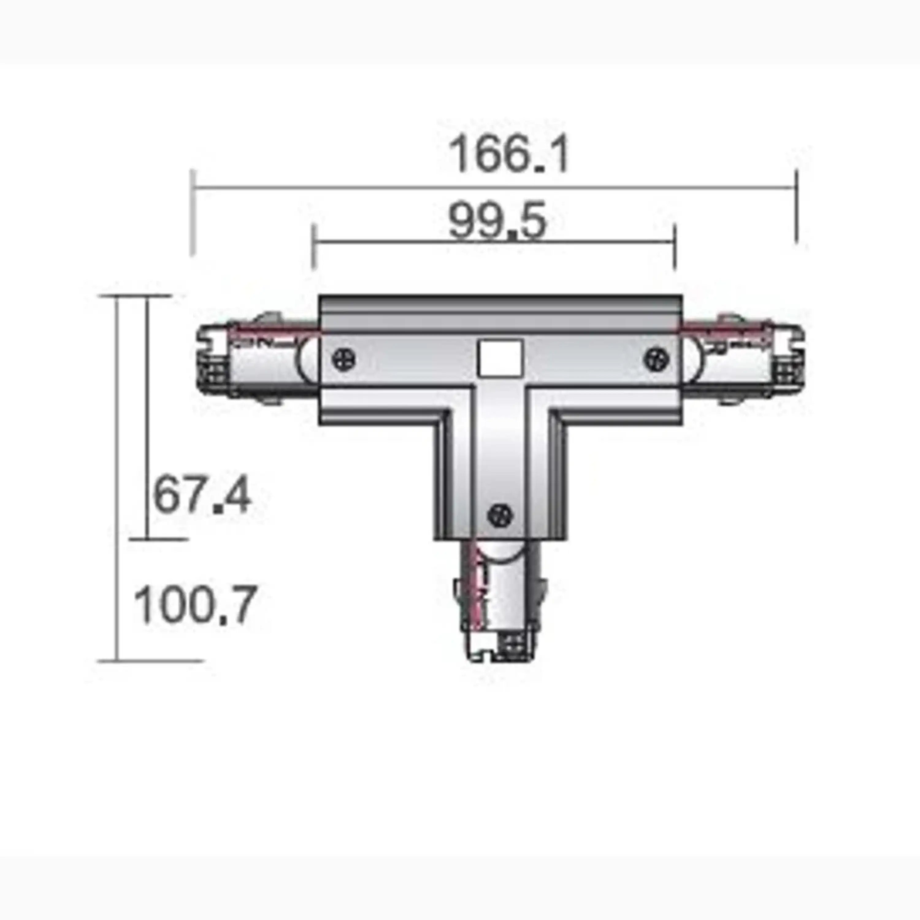 A-Track 3-Phase Right 1 T-Connector White