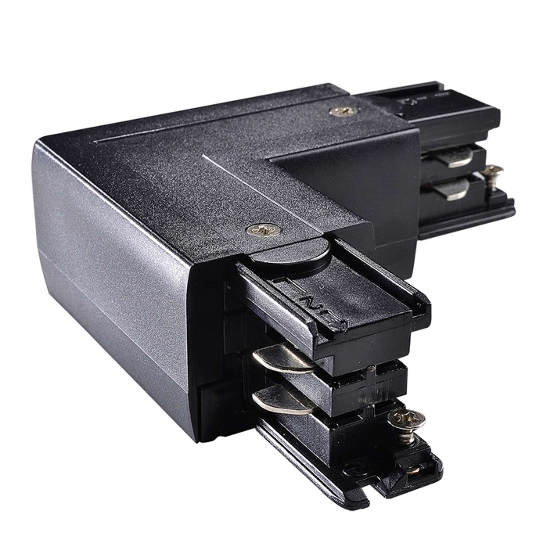 A-Track 3-Phase Earth out L Connector Black