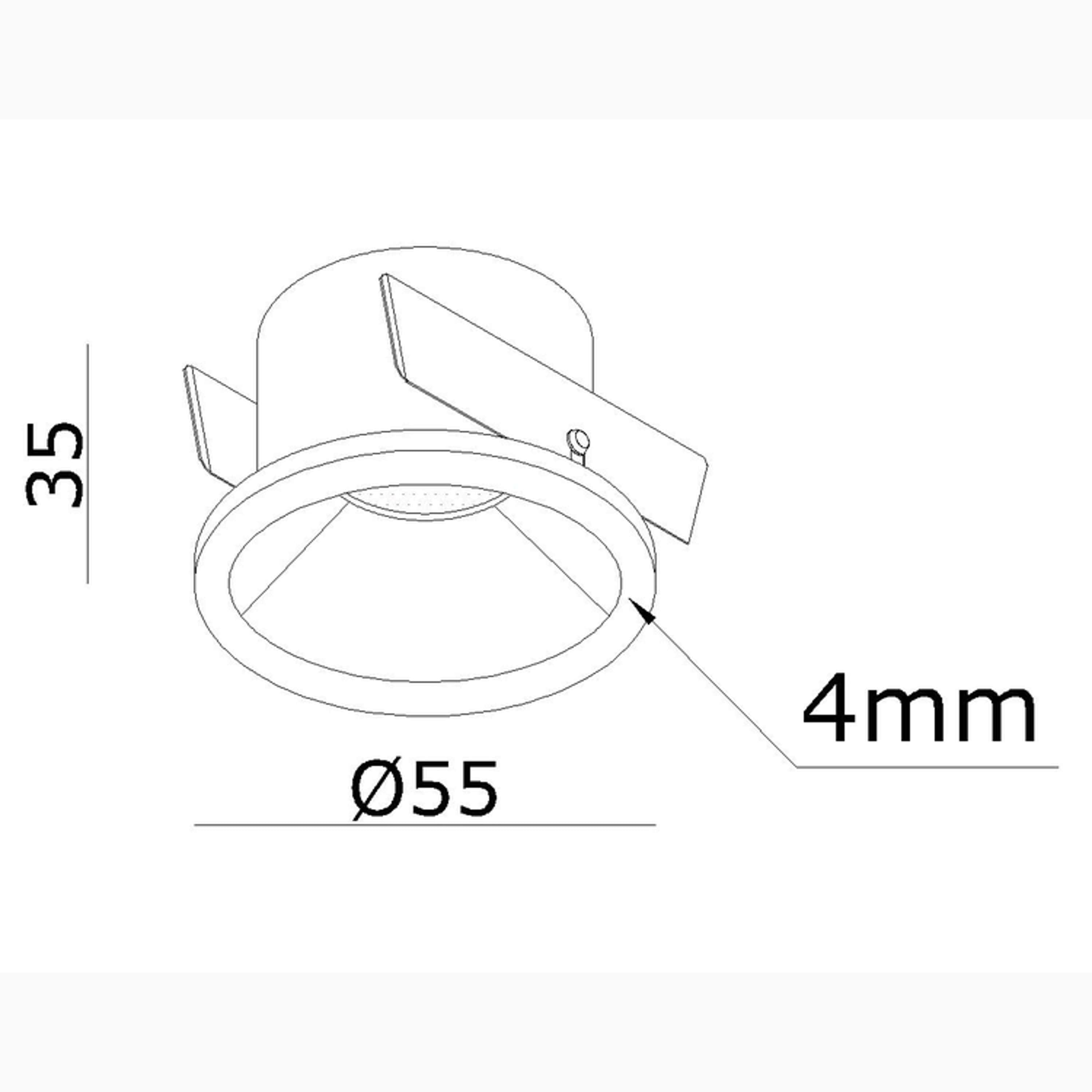 Clickfit Deep Small IP54 Recessed light Black