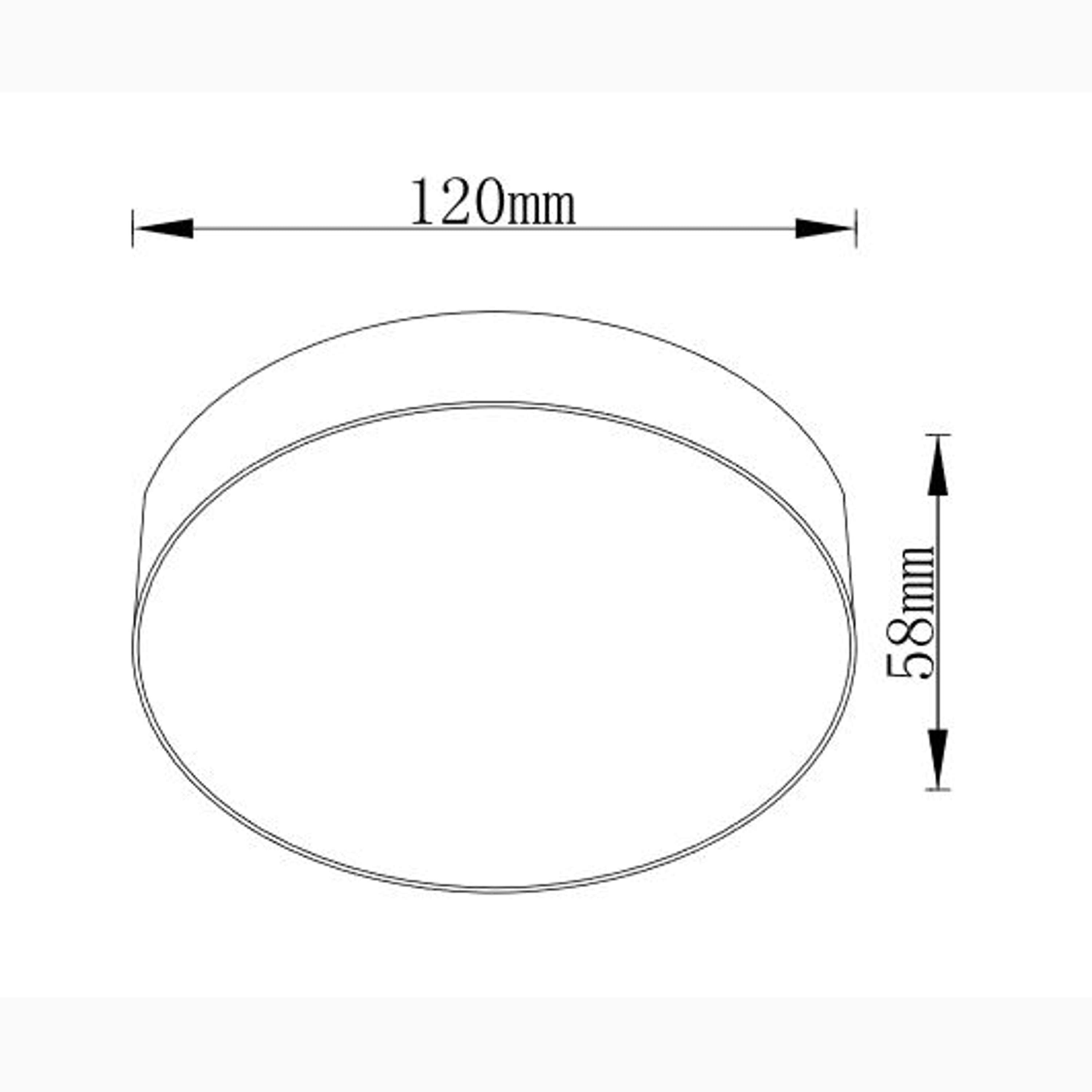 Drum 120 Plafonnière Zwart