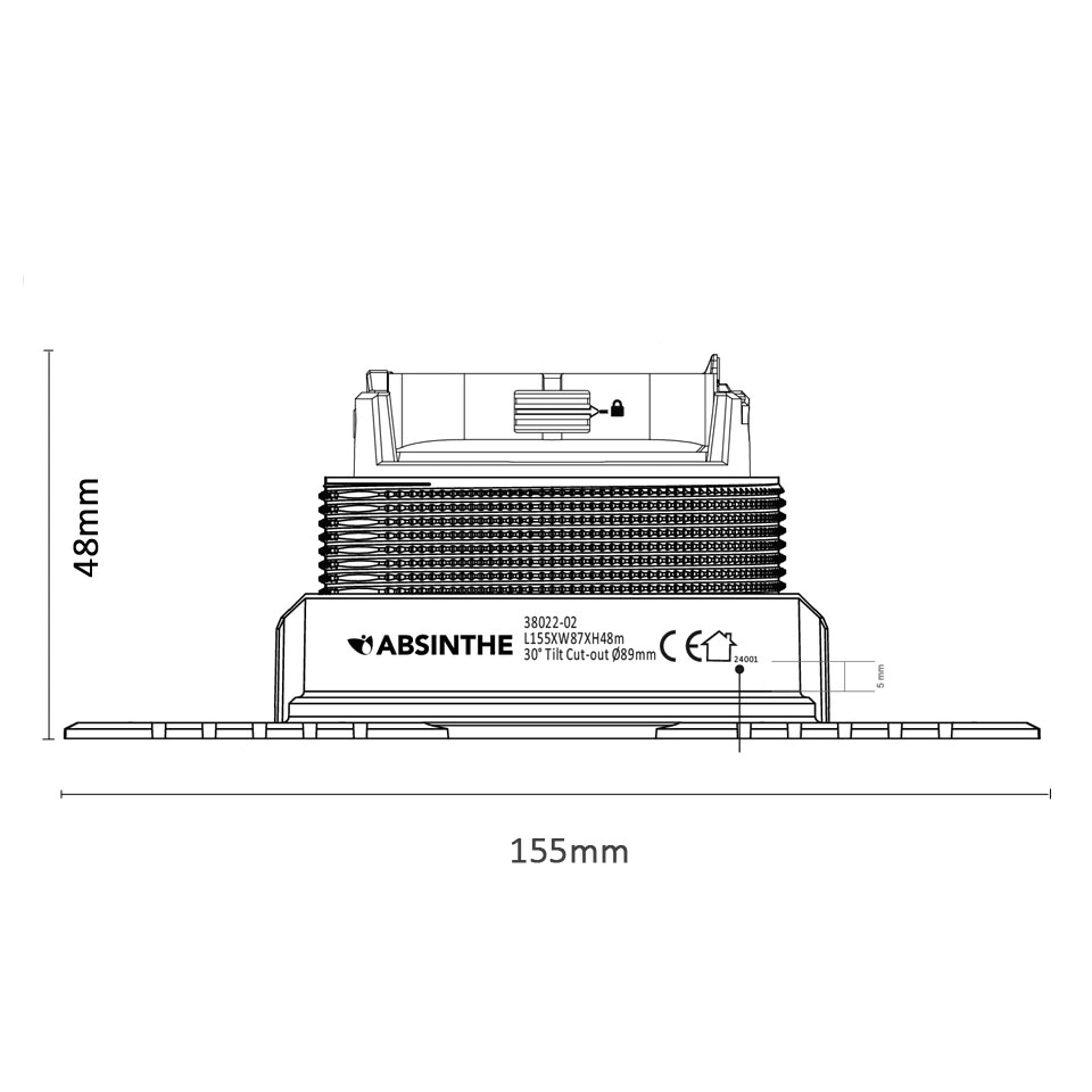 Flex Trimless Verstelbare Inbouwspot Wit