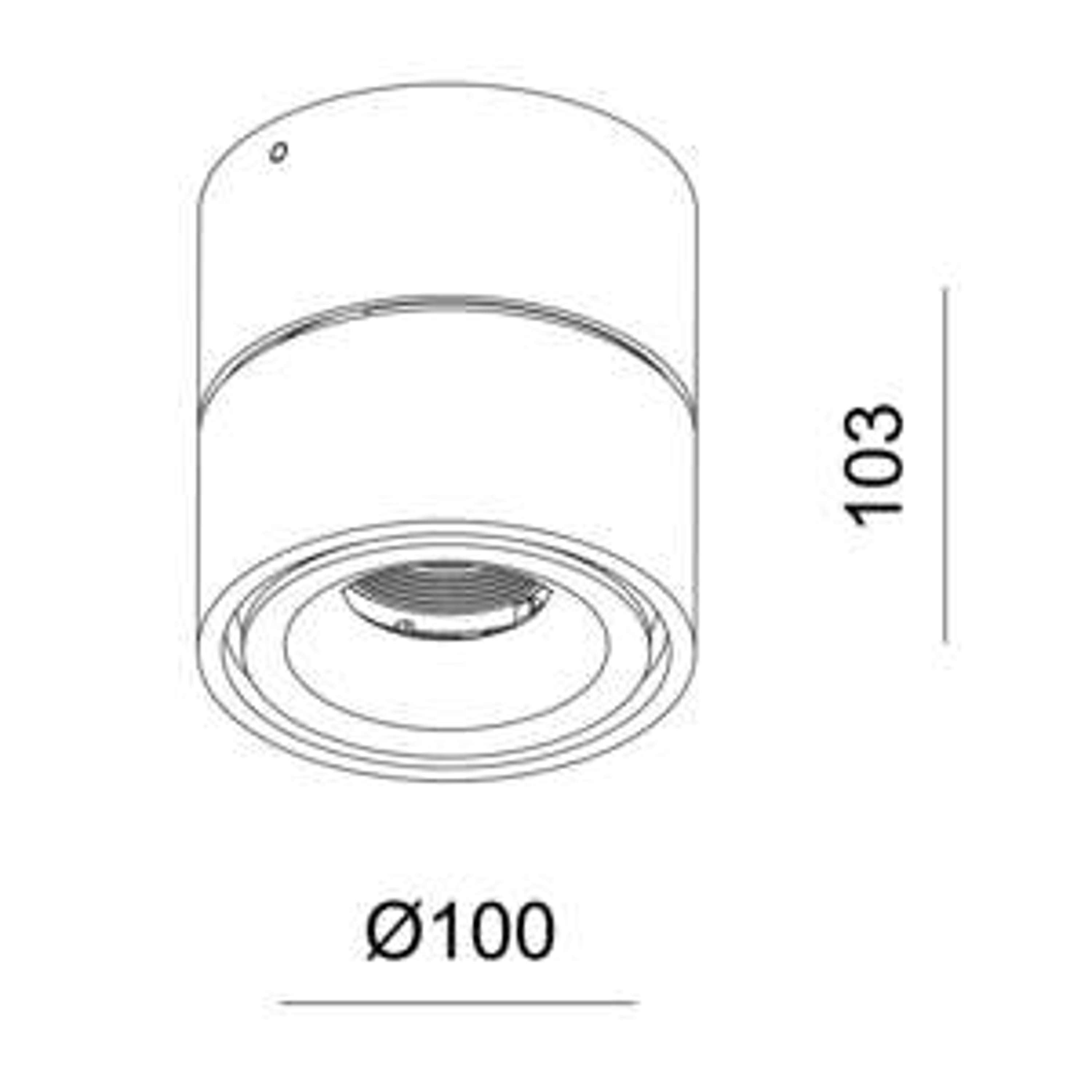 Nimis 1 Ceiling spotlight White