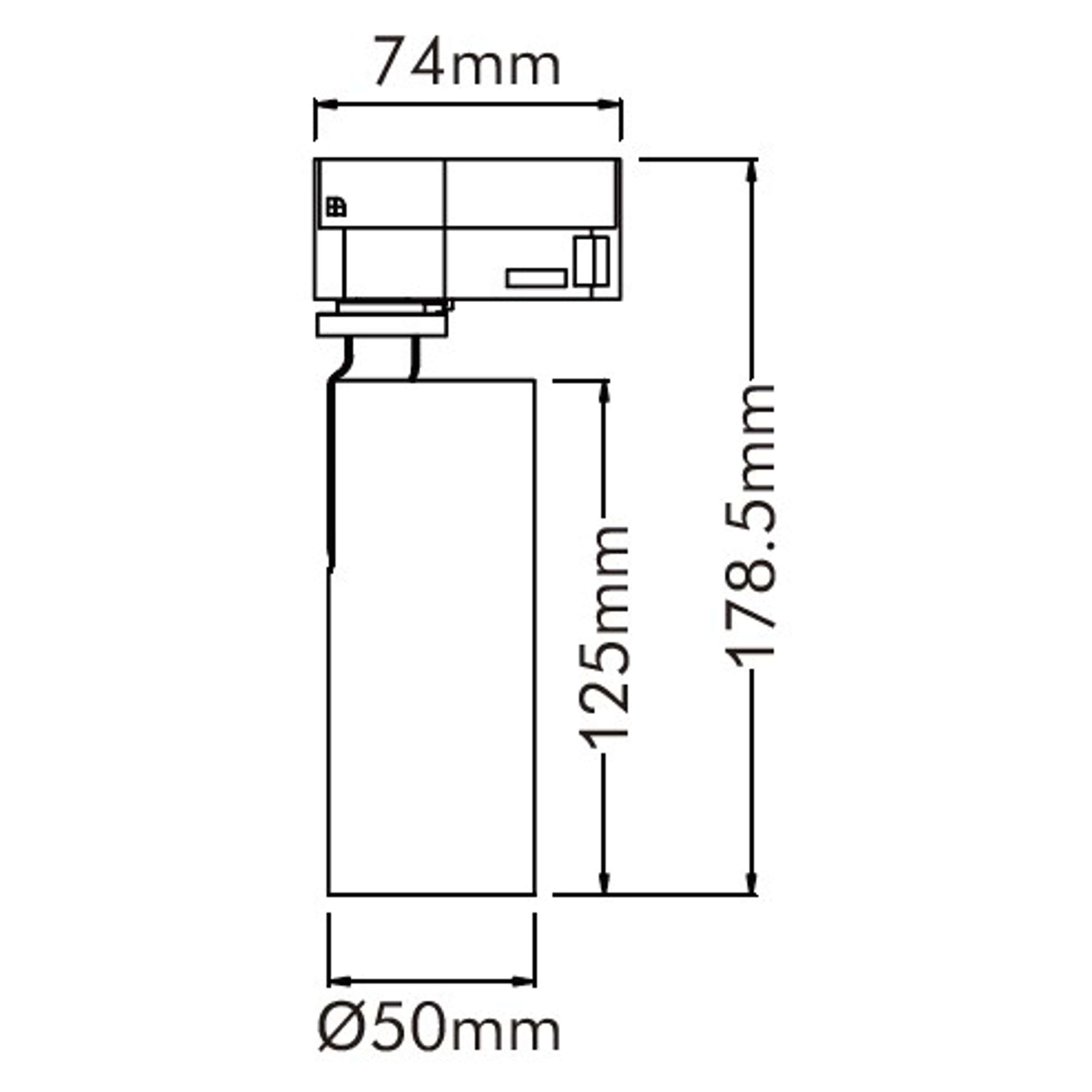 Tuup 1-Phase Track light Black