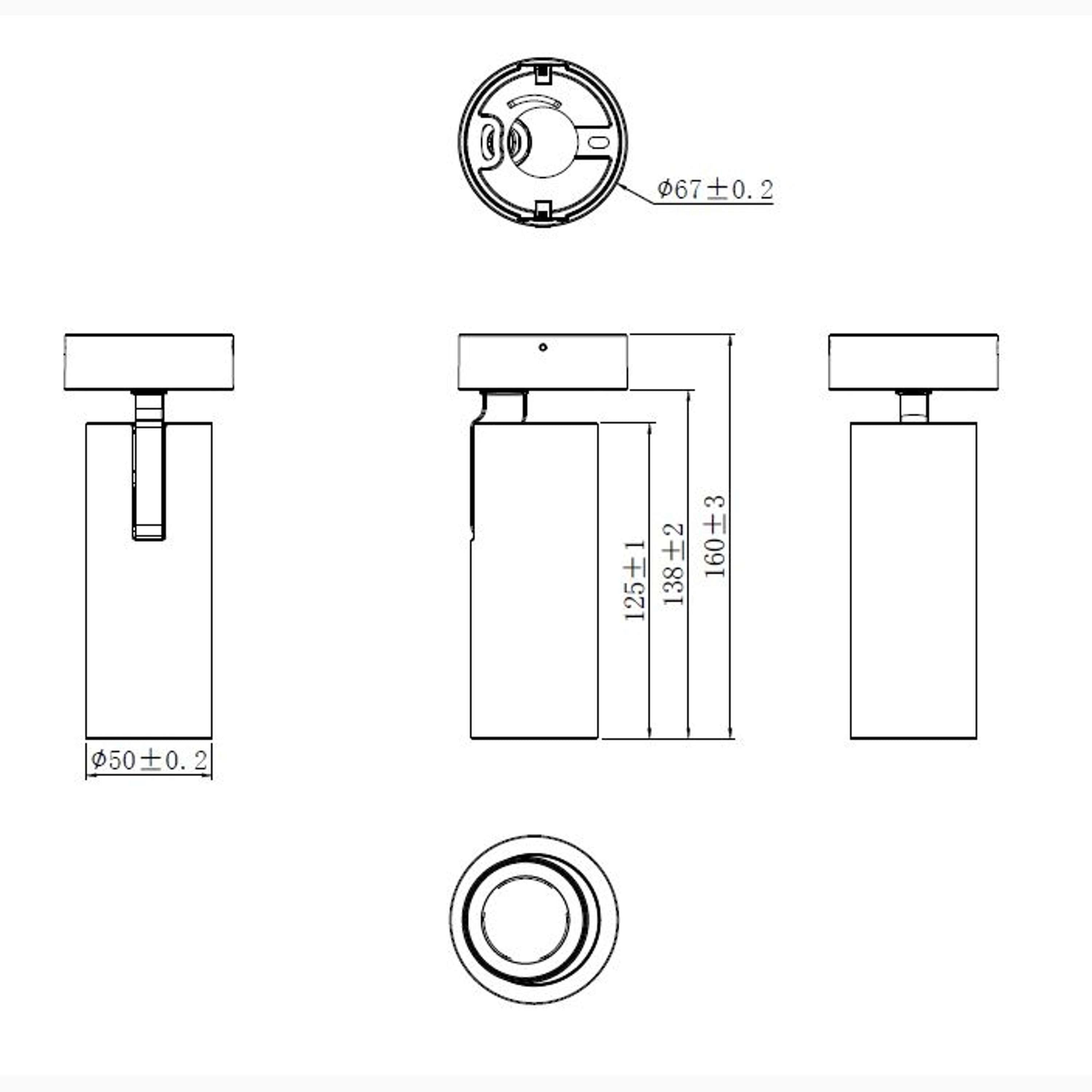 Tuup Ceiling spotlight White