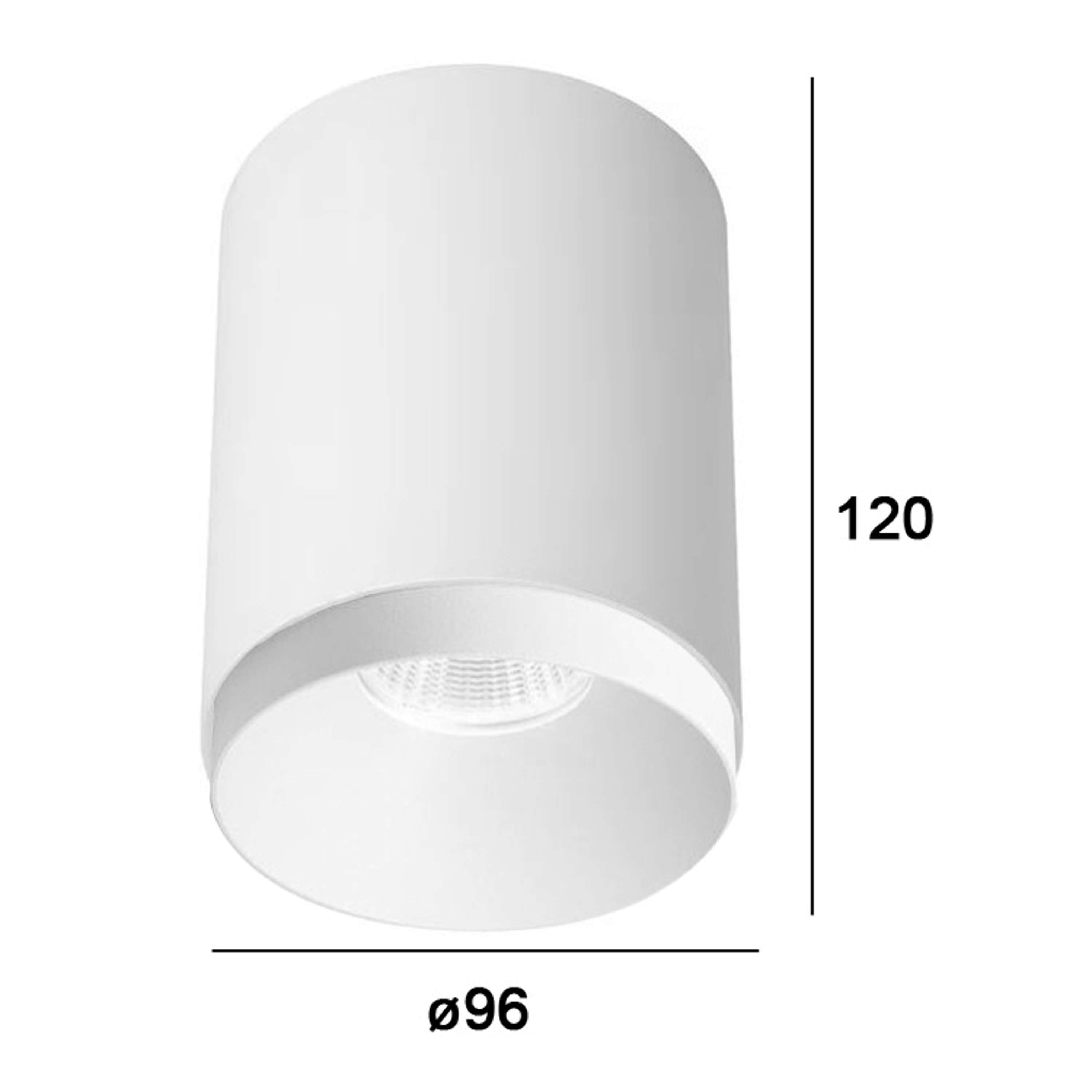 Clickfit Cave Surface mounted downlight Black/White