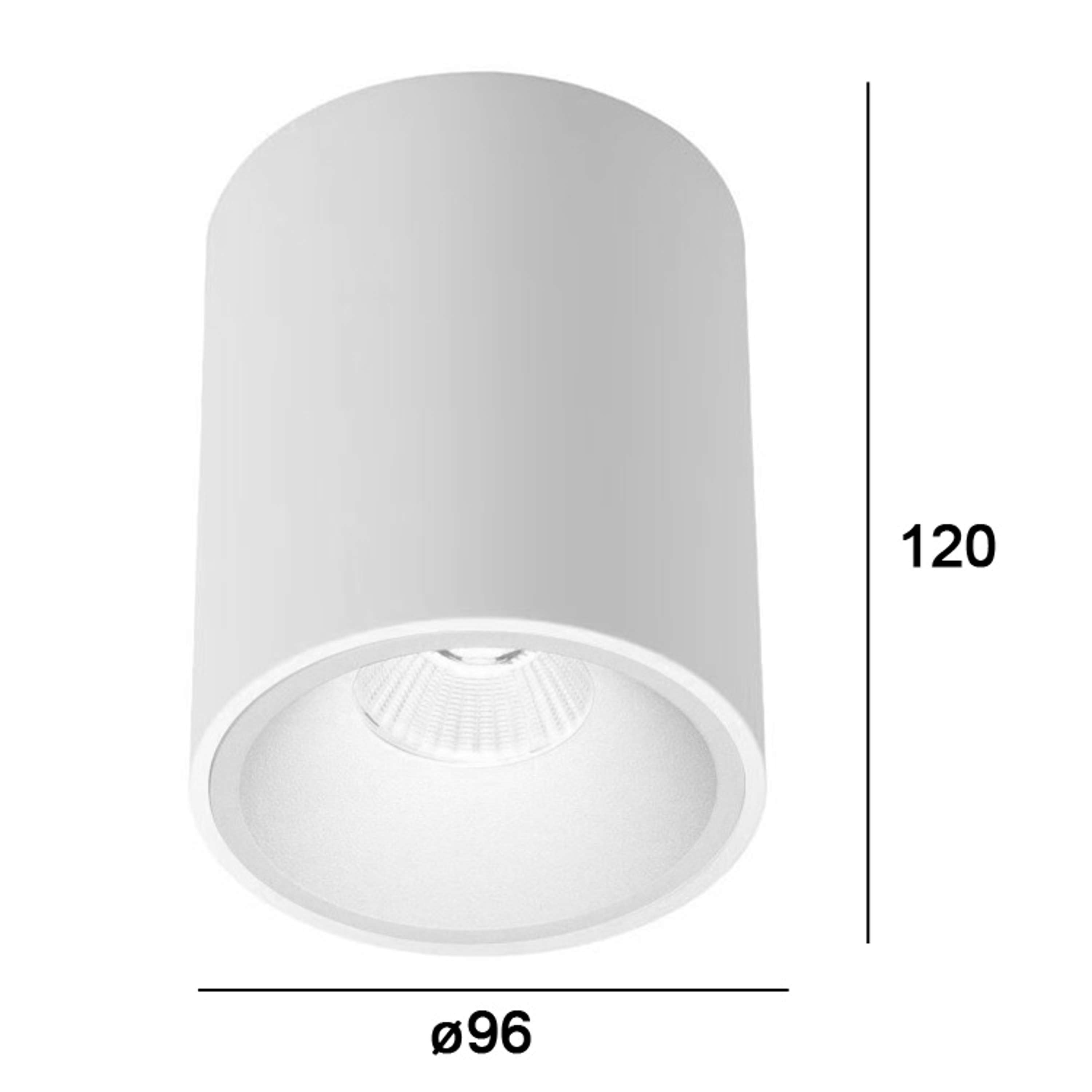Clickfit Deep Surface mounted downlight Black/White