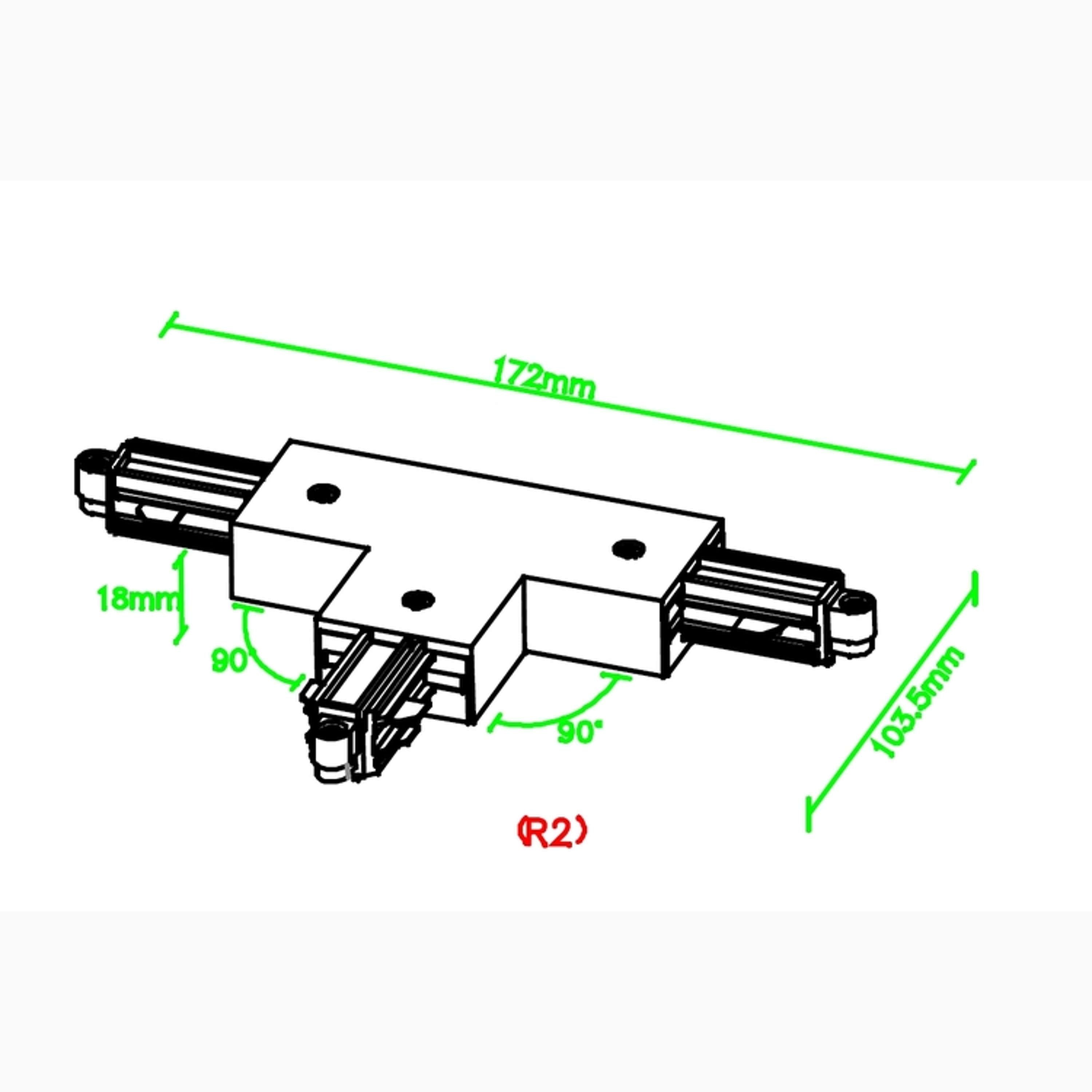 A-Track 1-Phase Right T-Connector White