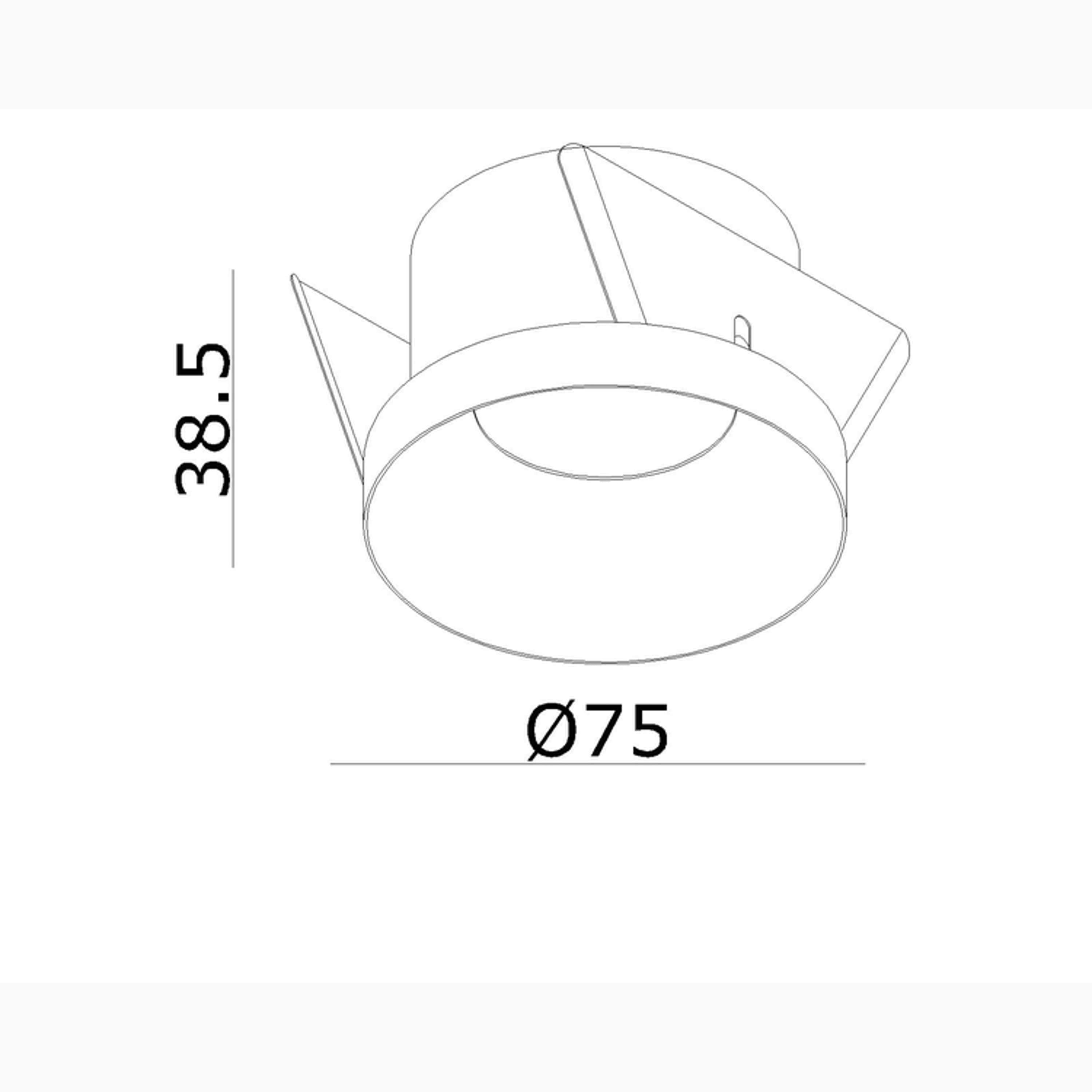 Clickfit Cave Medium Recessed light Black