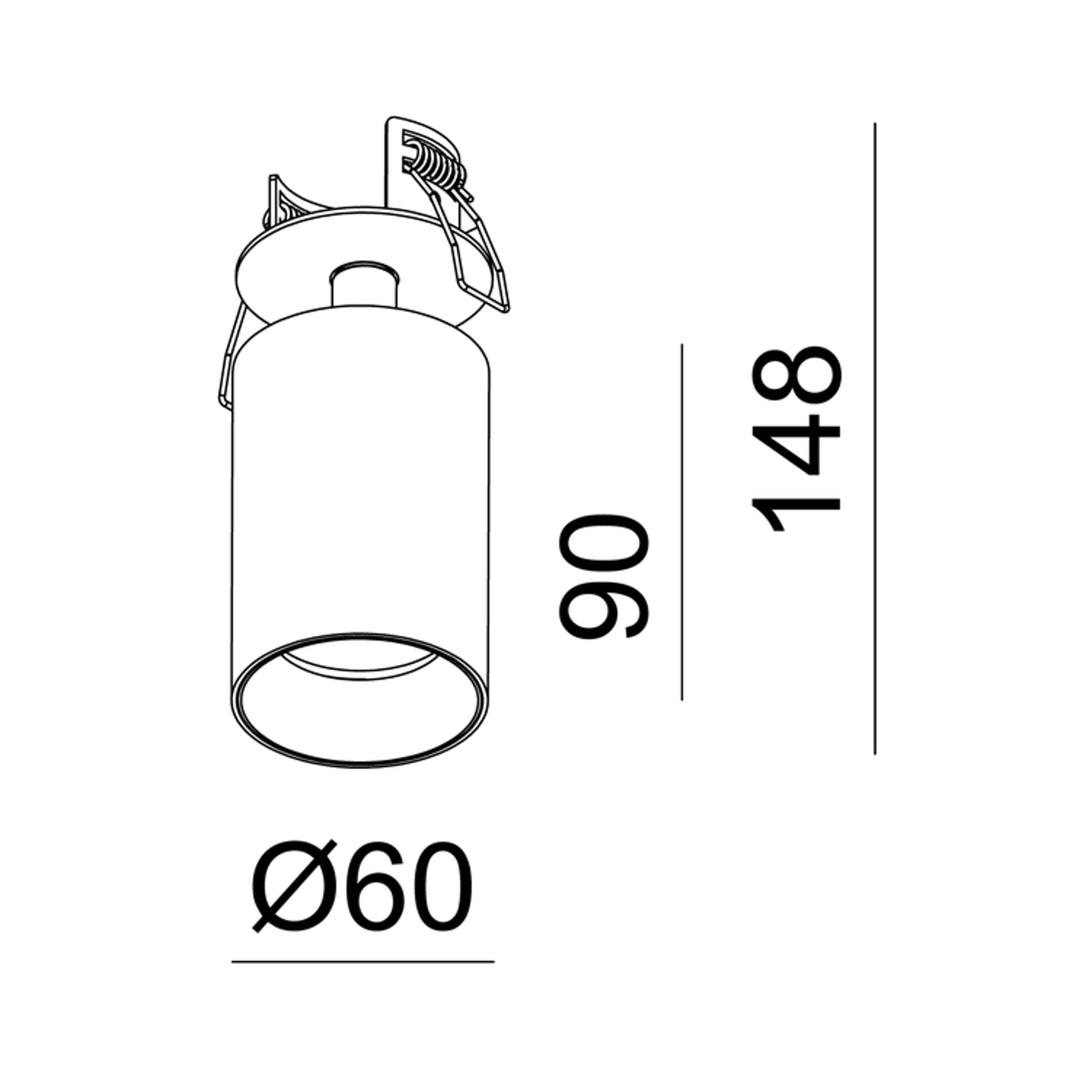 Tuup Basic Semi-recessed Ceiling spotlight White