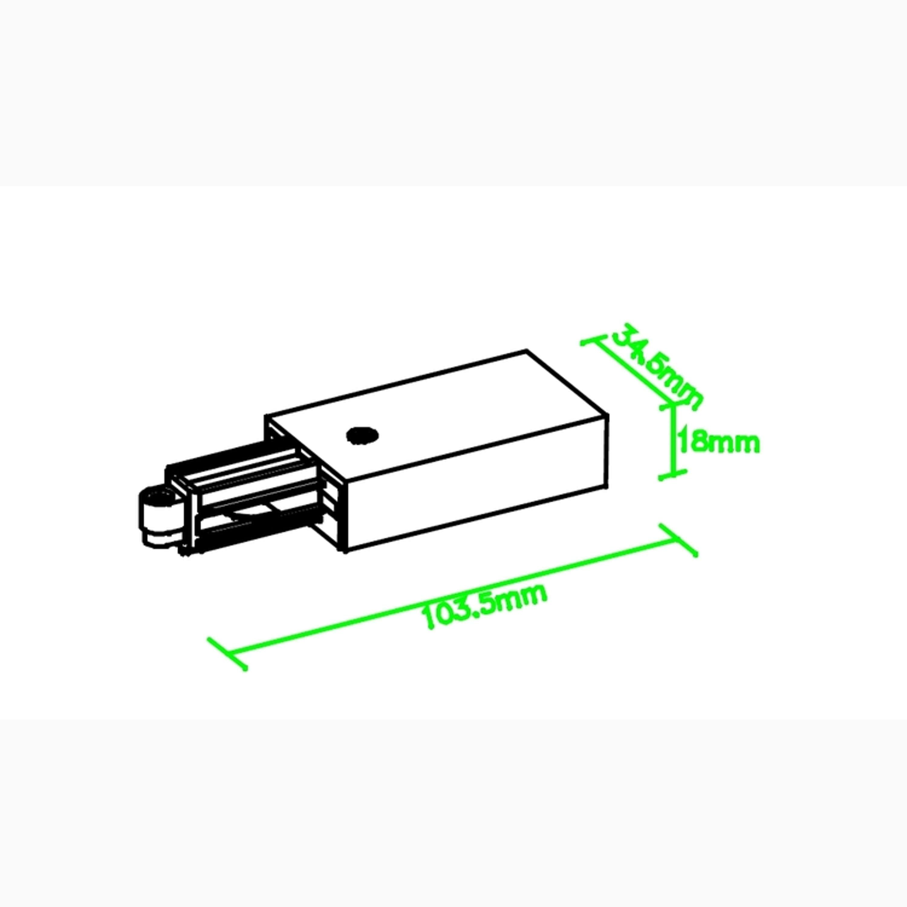A-Track 1-Phase Power supply left/right Black
