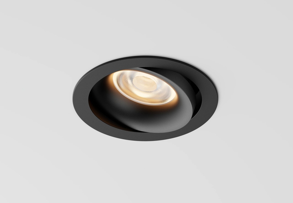 [02C1SA811B2L18] Clickfit Smooth Richtbare LED Inbouwspot (Zwart, Narrow, Low Glare, 2700K)