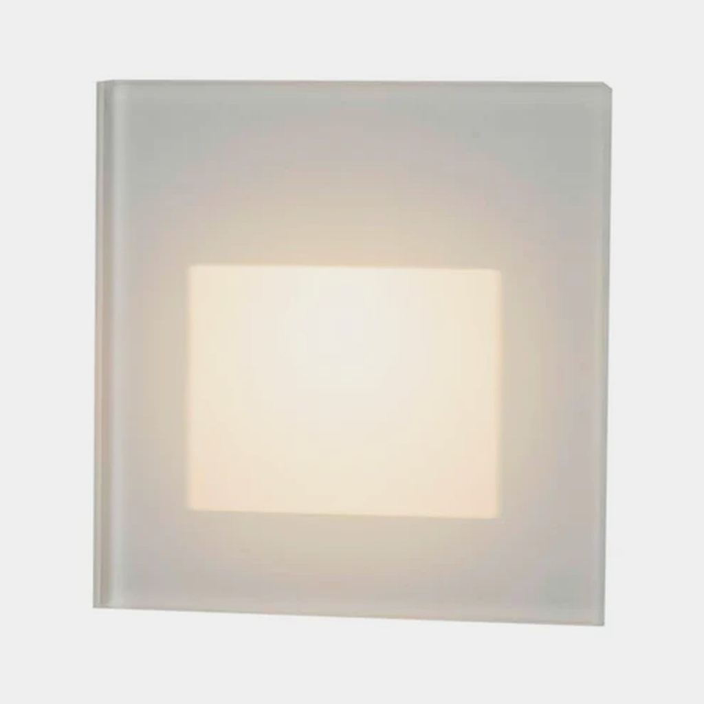 [09W9904301] Anga Abdeckrahmen quadratisch Glas (White)