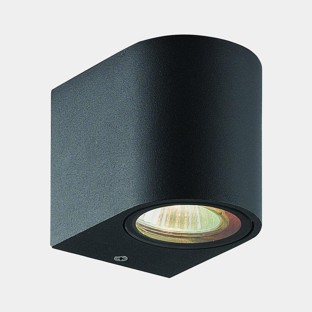 [11W3RD021B0] Cube Round Down Wall light Black