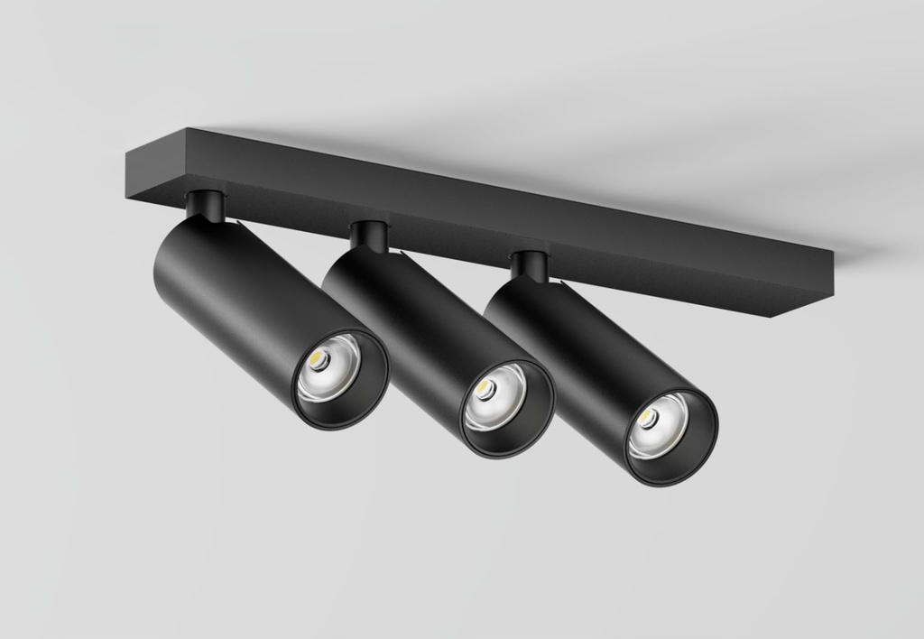 [05C3A0311B0] Tuup Slim Asym 3 Ceiling spotlight (Black)