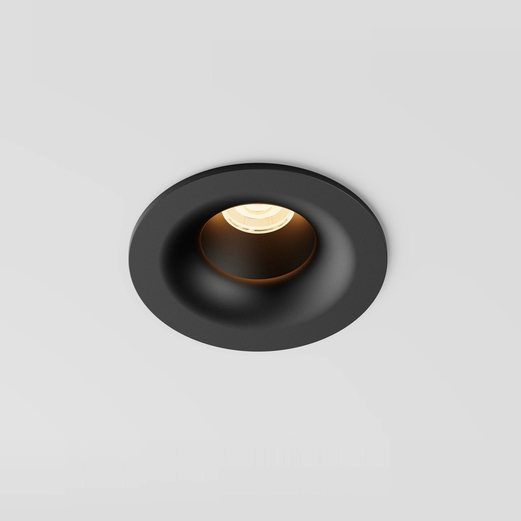 [02C1S80D21BB230] Clickfit Smooth Large IP54 Deco LED Recessed light (Schwarz, 2700K, Medium, Black)